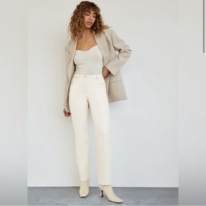 Abercrombie 90s straight Ultra High Rise Vegan Leather Pants